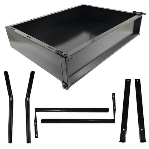 GTW Black Steel Rear Cargo Box Kit | 2008-2016 EZGO RXV Golf Cart | 04-043