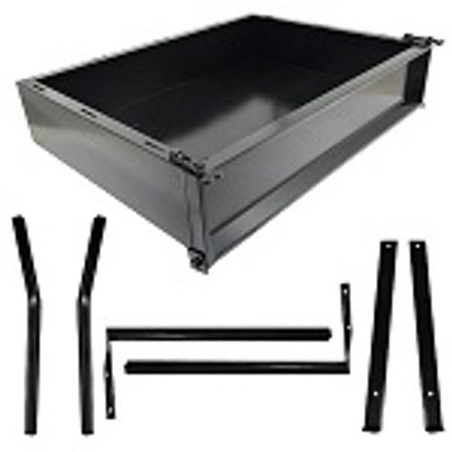 GTW Black Steel Rear Cargo Box Kit | 2008-2016 EZGO RXV Golf Cart | 04-043