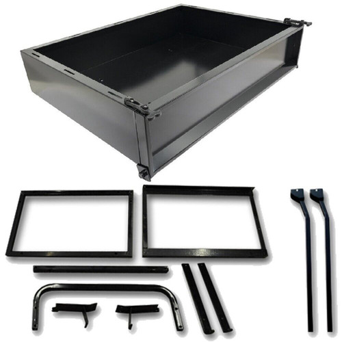 GTW Black Steel Rear Cargo Box Kit | 2004-Up Club Car Precedent Golf Cart | 04-046