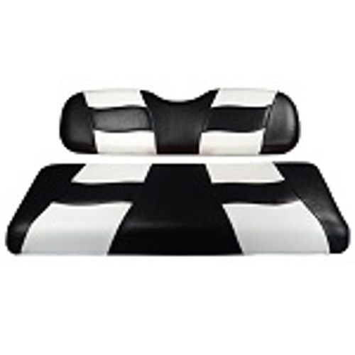 MadJax Riptide Black / White Front Seat Covers | EZGO TXT RXV 1995-Up