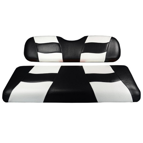 MadJax Riptide Black / White Front Seat Covers | Yamaha G29 Drive 2007-2016