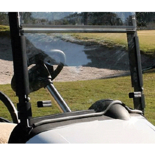 EZGO RXV Golf Cart 2008-Up 1/4" Acrylic Clear Folding Front Windshield w/ Trim