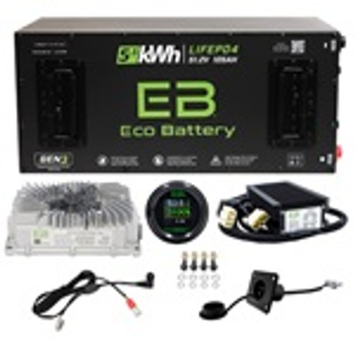 Eco GEN3 51V 105A LifePo4 Lithium Battery Bundle | Navitas Chassis EV Golf Cart
