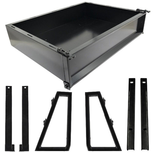 GTW Black Steel Rear Cargo Box Kit | 2017-Up Yamaha Drive2 Golf Cart | 04-048
