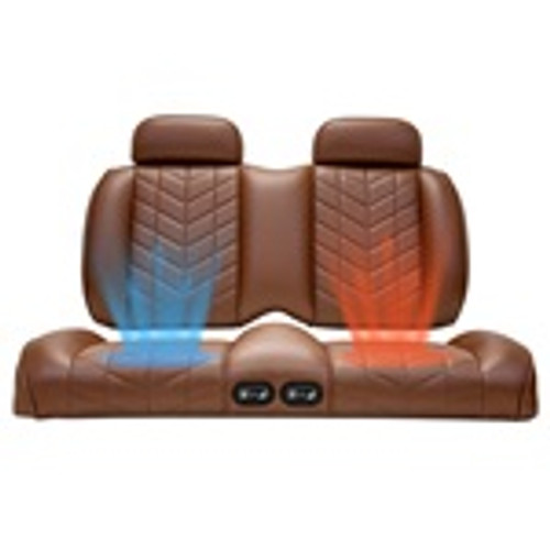 EZGO Golf Cart TXT RXV | MadJax Aviator Heat / Cool Seat Cushions Coffee