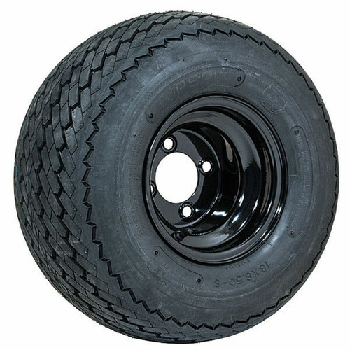 Golf Cart GTW 8" TopSpin Tire / Black Steel Wheel | 18" Tall | 1 Kit