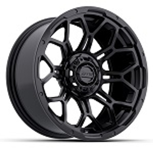 Golf Cart GTW 15x7 Matte Black Bravo Wheel | 3:4 Offset 4/4 Pattern
