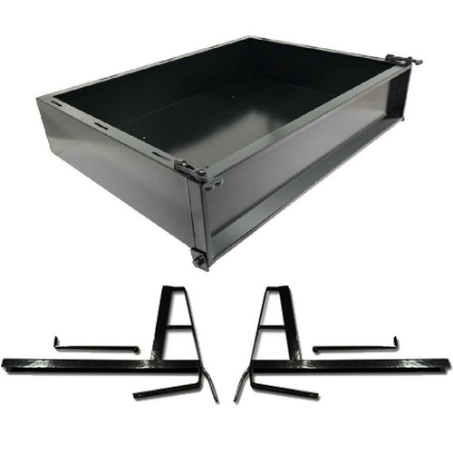GTW Black Steel Rear Cargo Box Kit | 2000-2015 Club Car DS Golf Cart | 04-047