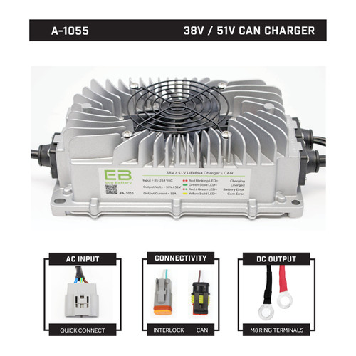 Eco Battery 38V / 51V CAN 15A Charger | A-1055 Eco Battery 38V / 51V CAN 15A Charger | A-1055
