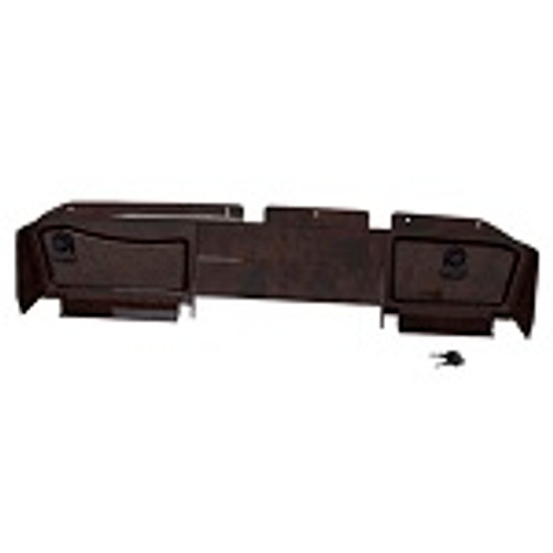 EZGO RXV Golf Cart 2008-2015 Woodgrain Dash Cover w/ Locking Glove Boxes