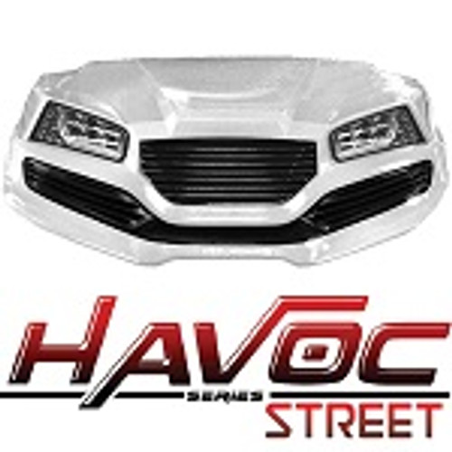 Madjax Havoc Series Street Front Cowl Kit Yamaha G29 Drive Golf Cart | White