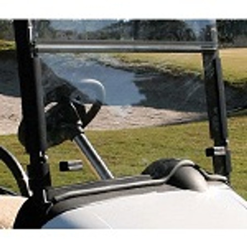EZGO RXV Golf Cart 2008-Up Folding 1/4" Front Windshield w/ Gasket | Tinted