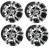 Golf Cart GTW 14x7 Machined Black Vampire Wheels | Set of 4 | 3:4 Offset 4/4