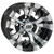 Golf Cart GTW 12x7 Machined Black Vampire Wheel | 3:4 Offset 4/4 Pattern