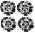 Golf Cart GTW 12x7 Machined Black Vampire Wheels | Set of 4 | 3:4 Offset 4/4