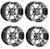 Golf Cart GTW 12x7 Machined Black Storm Trooper Wheels | Set of 4 | 3:4 Offset 4/4