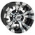 Golf Cart GTW 10x7 Machined Black Vampire Wheel | 3:4 Offset 4/4 Pattern