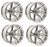 Golf Cart GTW 12x7 Chrome Specter Wheels | Set of 4 | 3:4 Offset 4/4