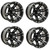 Golf Cart GTW 12x7 Matte Black Specter Wheels | Set of 4 | 3:4 Offset 4/4