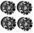 Golf Cart GTW 10x7 Machined Black Specter Wheels | Set of 4 | 3:4 Offset 4/4
