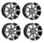 Golf Cart GTW 14x7 Machined Black Tempest Wheels | Set of 4 | 3:4 Offset 4/4