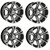 Golf Cart GTW 14x7 Machined Black Specter Wheels | Set of 4 | 3:4 Offset 4/4