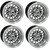 Golf Cart GTW 10x7 Machined Black Medusa Wheels | Set of 4 | 3:4 Offset 4/4