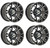 Golf Cart GTW 12x7 Machined Black Spyder Wheels | Set of 4 | 3:4 Offset 4/4