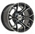 Golf Cart GTW 12x7 Machined Black Spyder Wheel | 3:4 Offset 4/4 Pattern