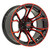 Golf Cart GTW 12x7 Black Red Spyder Wheel | 3:4 Offset 4/4 Pattern