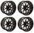 Golf Cart GTW 14x7 Matte Black Vortex Wheels | Set of 4 | 3:4 Offset 4/4