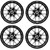 Golf Cart GTW 14x7 Matte Black Machined Vortex Wheels | Set of 4 | 3:4 Offset 4/4