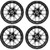 Golf Cart GTW 14x7 Matte Black Machined Vortex Wheels | Set of 4 | 3:4 Offset 4/4