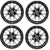 Golf Cart GTW 12x7 Matte Black Machined Vortex Wheels | Set of 4 | 3:4 Offset 4/4