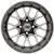 Golf Cart GTW 12x7 Matte Grey Machined Vortex Wheel | 3:4 Offset 4/4 Pattern