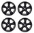 Golf Cart GTW 10x7 Black Godfather Wheels | Set of 4 | 3:4 Offset 4/4 Golf Cart GTW 10x7 Black Godfather Wheels | Set of 4 | 3:4 Offset 4/4