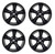 Golf Cart GTW 10x7 Black Godfather Wheels | Set of 4 | 3:4 Offset 4/4