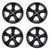 Golf Cart GTW 10x7 Black Godfather Wheels | Set of 4 | 3:4 Offset 4/4