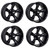 Golf Cart GTW 12x7 Black Godfather Wheels | Set of 4 | 3:4 Offset 4/4