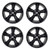 Golf Cart GTW 12x7 Black Godfather Wheels | Set of 4 | 3:4 Offset 4/4