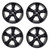 Golf Cart GTW 14x7 Black Godfather Wheels | Set of 4 | 3:4 Offset 4/4