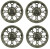 Golf Cart GTW 14x7 Matte Recon Bravo Offroad Wheels | Set of 4 | 3:4 Offset 4/4