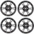 Golf Cart GTW 12x7 Matte Grey Machined Wheels | Set of 4 | 3:4 Offset 4/4