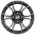 Golf Cart GTW 12x7 Matte Grey Machined Spyder Wheel | 3:4 Offset 4/4 Pattern