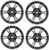 Golf Cart GTW 14x7 Matte Grey Machined Wheels | Set of 4 | 3:4 Offset 4/4