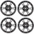 Golf Cart GTW 14x7 Matte Grey Machined Wheels | Set of 4 | 3:4 Offset 4/4