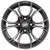 Golf Cart GTW 14x7 Matte Grey Machined Spyder Wheel | 3:4 Offset 4/4 Pattern