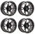 Golf Cart GTW 14x7 Matte Black Bronze Wheels | Set of 4 | 3:4 Offset 4/4