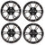 Golf Cart GTW 14x7 Matte Black Bronze Wheels | Set of 4 | 3:4 Offset 4/4