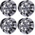 Golf Cart GTW 14x7 Machined Silver Black Diesel Wheels | Set of 4 | 3:4 Offset 4/4